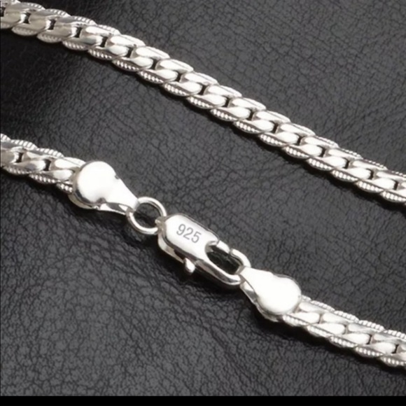 New 925 Sterling Silver 20'' Snake Necklace - Picture 2 of 4